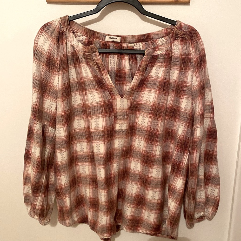 Anthropologie Plaid tunic size M